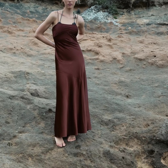 Zara Dresses & Skirts - Zara satin strap dress